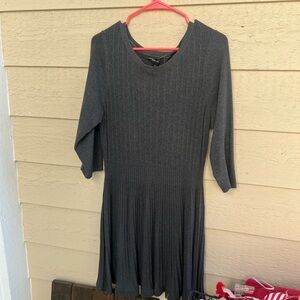Macy’s Style & Co. Charcoal Long Sleeve Sweater Dress